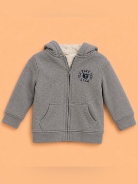 🐻 OLD NAVY SHERPA LINED TODDLER ZIPUP HOODIE